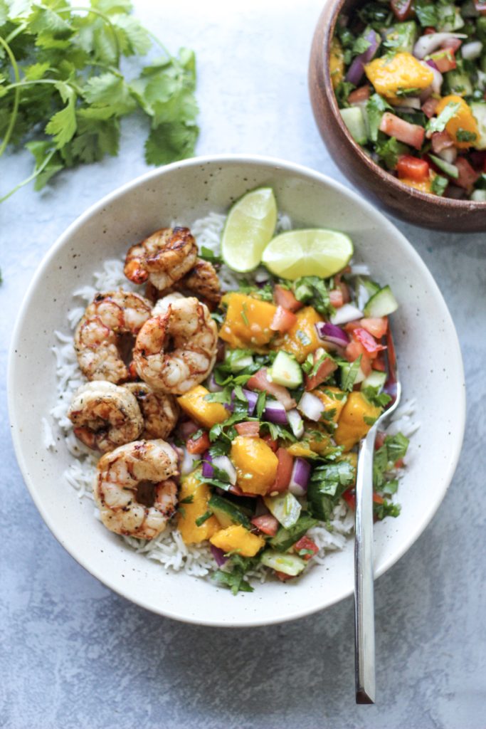 Orange Mango Shrimp Bowl - Sweet & Sorrel